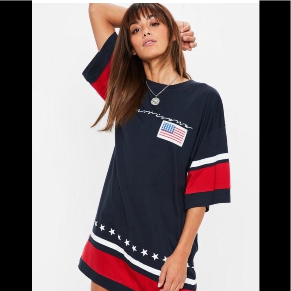 Navy Oversized T-shirt Dress